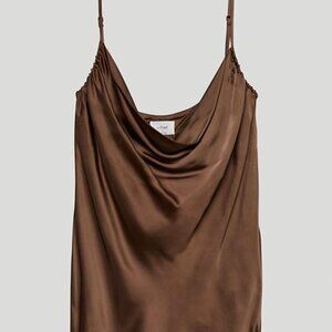 Aritzia Brown Almost Cowl Neck